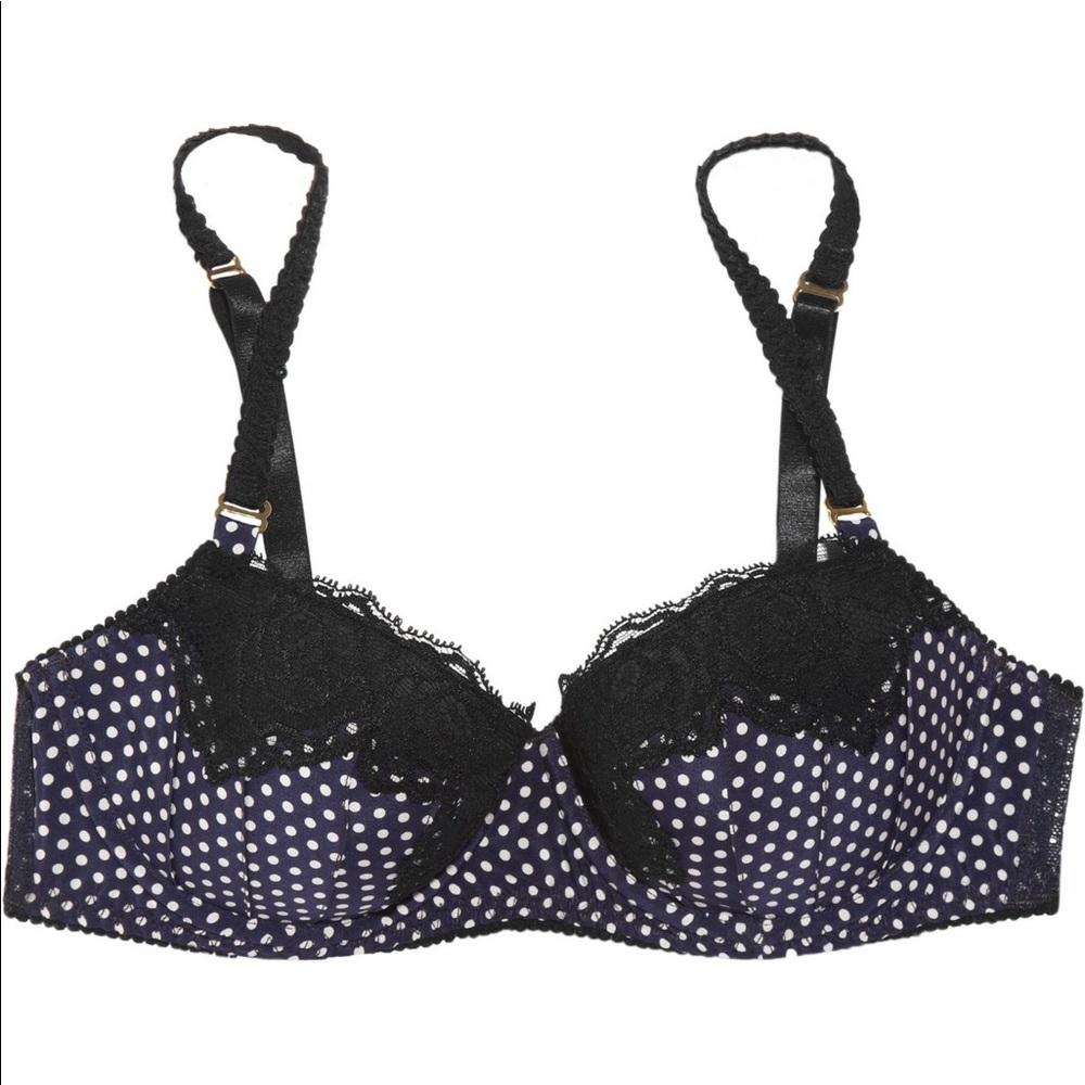 Stella McCartney Ellie Leaping Polka Dot Bra 32B